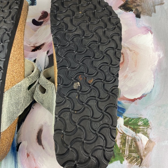 Birkenstock Silver Double Strap Sandals Size 39 - Picture 14 of 16